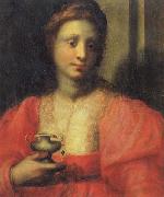 PULIGO, Domenico Portrait of a Woman Dressed as Mary Magdalen china oil painting reproduction